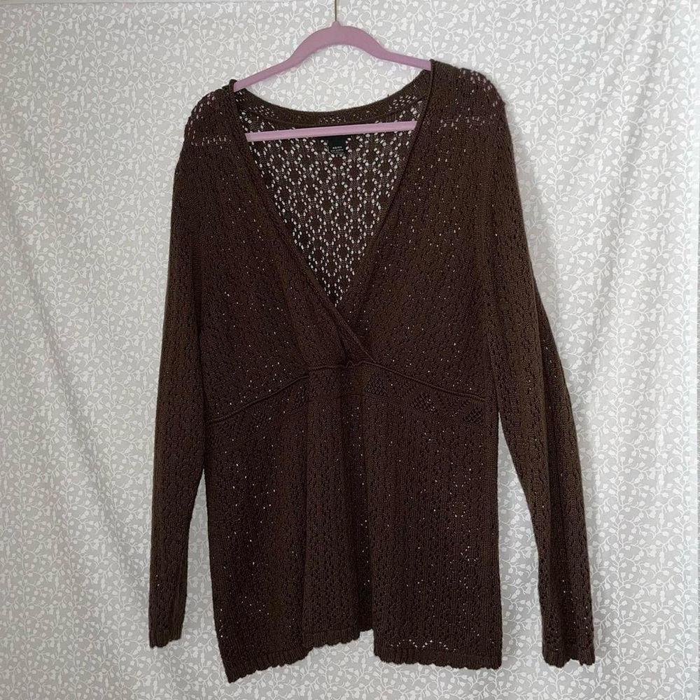Brown Knit Women's Sweater